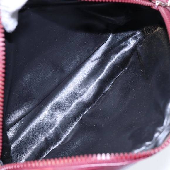 CELINE Macadam Canvas Shoulder Bag Red Gold Auth bs17472 - Picture 10 of 16